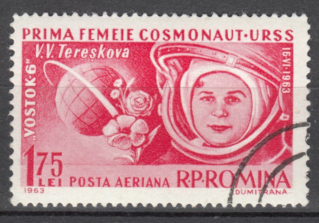 TIMBRE ROUMANIE OBL PA N 176 SECOND VOL SPATIAL VALENTINA TEREVHKOVA 402007494727