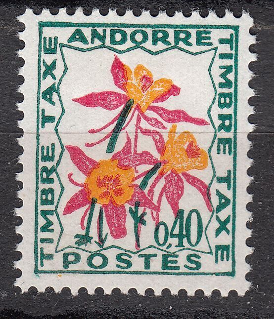 TIMBRE TAXE ANDORRE FRANCE NEUF N 51 FLEURS DES CHAMPS 401243301747