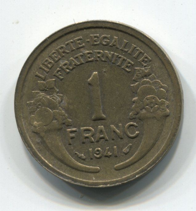 1 FRANC MORLON CUPRO ALU 1941 110875873068