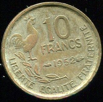 10 FRANCS GUIRAUD 1952 110766651948