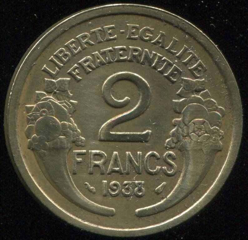 2 FRANCS MORLON 1938 110774475908