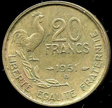 20 FRANCS GUIRAUD 1951 B 110766816358