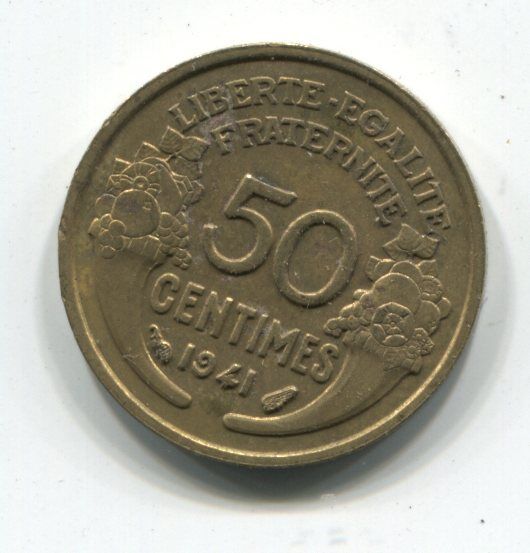 50 CENTIMES MORLON CUPRO ALU 1941 110875883268