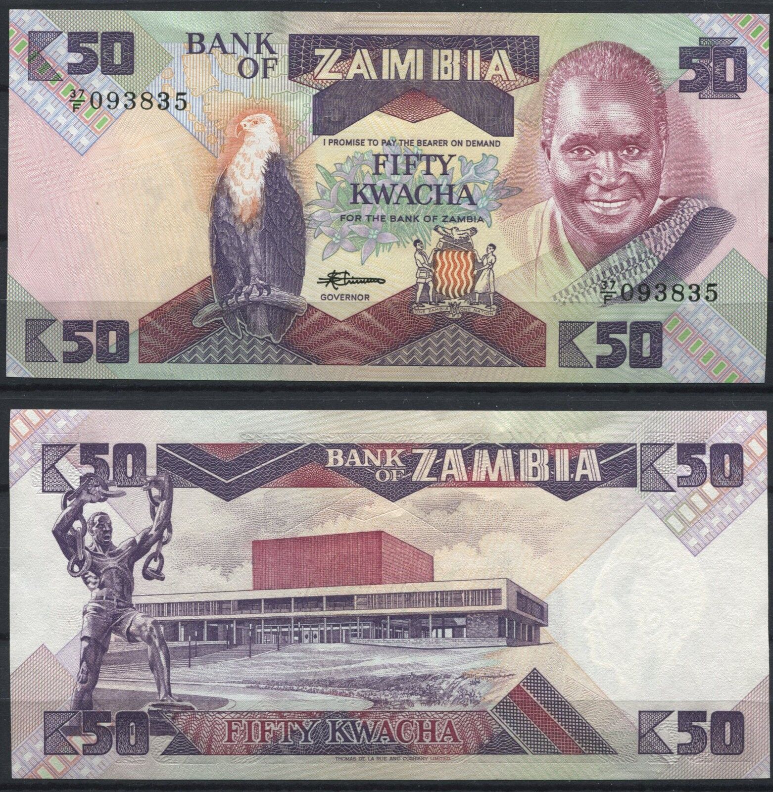 BILLET 50 KWACHA ZAMBIE BANK OF ZAMBIA 110820654348