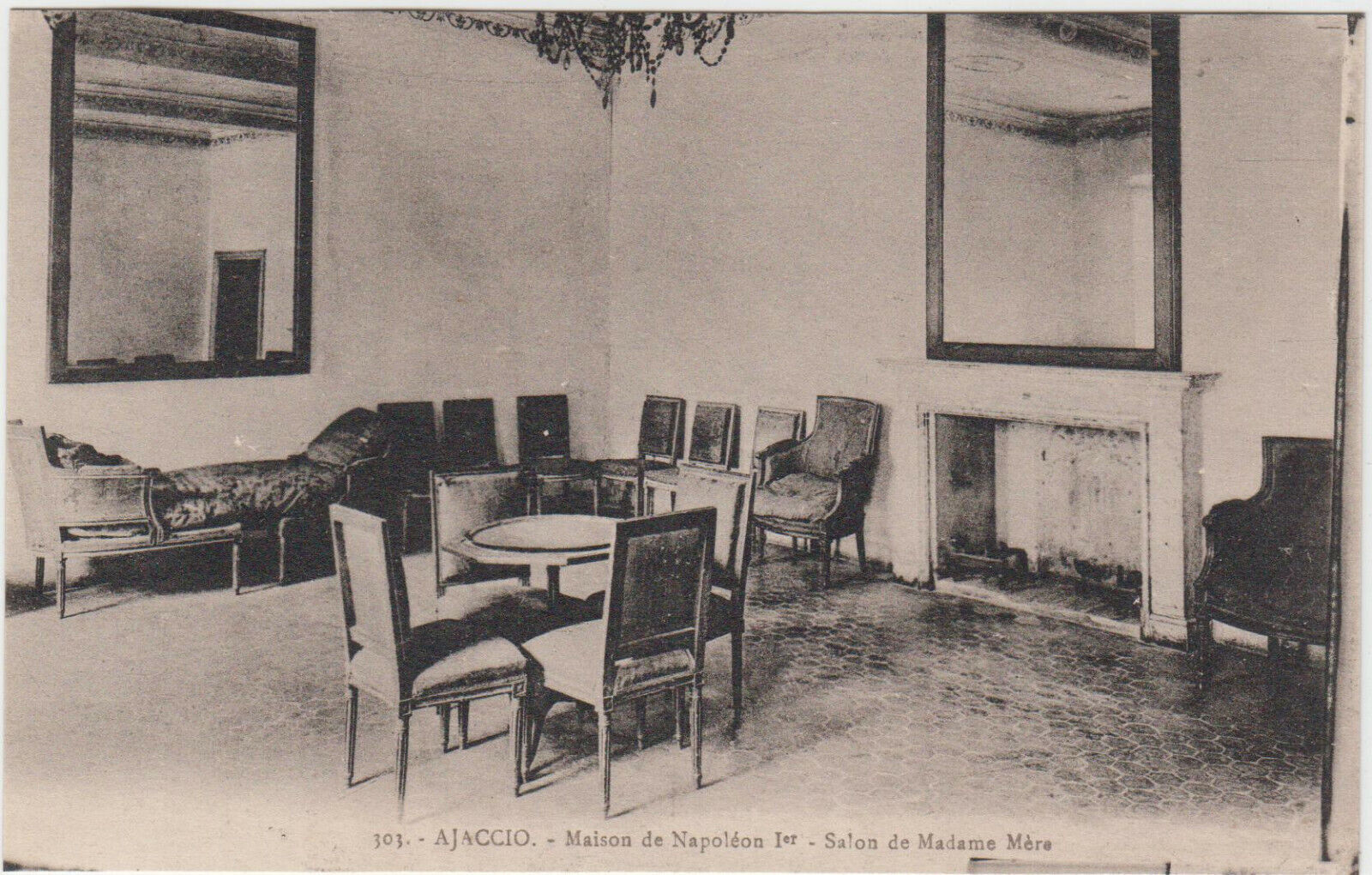 CARTE POSTALE AJACCIO MAISON DE NAPOLEON 1° SALON DE MADAME MERE