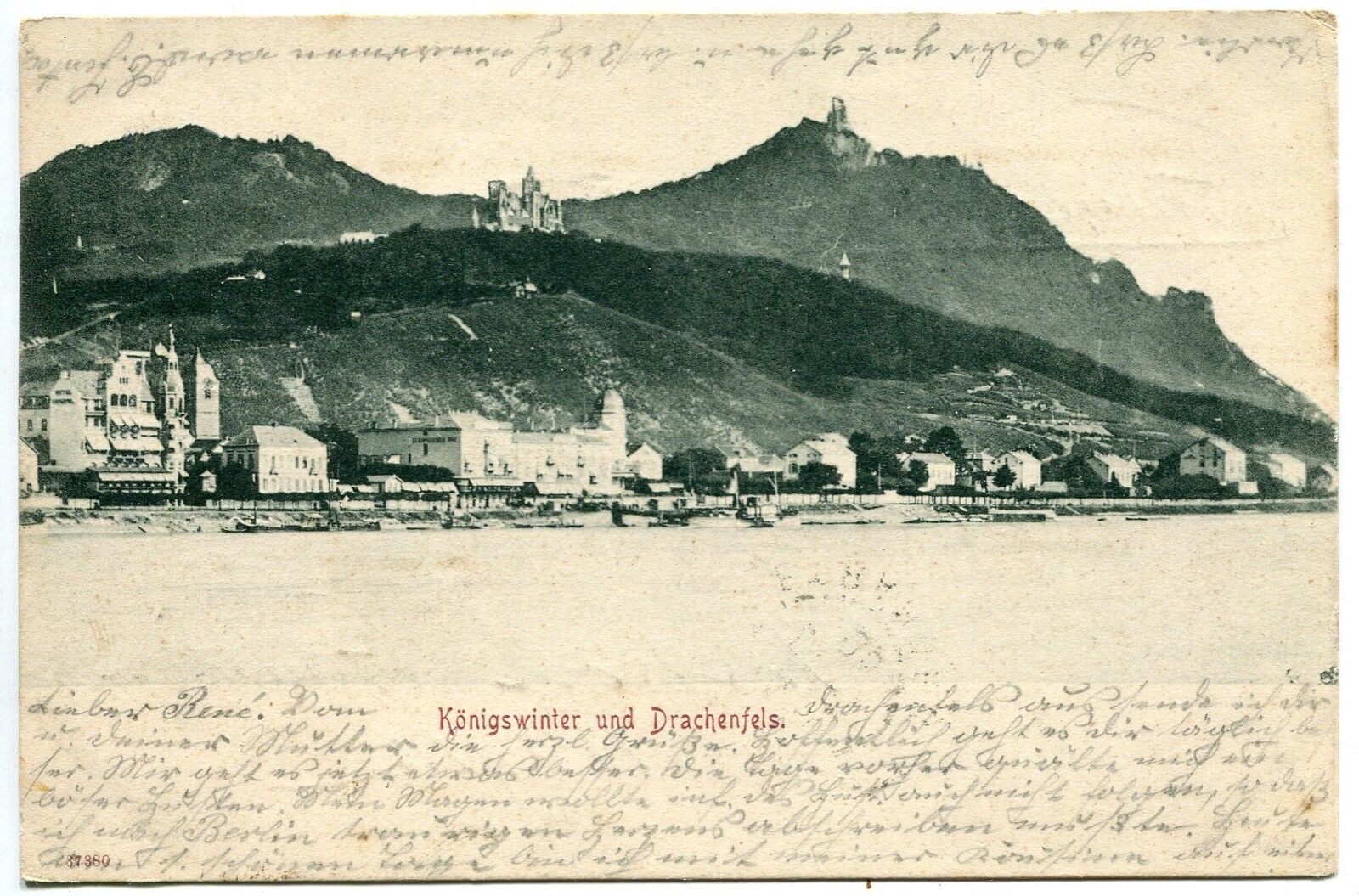 CARTE POSTALE ALLEMAGNE KONIGSWINTER UND DRACHENFELS 121354774088