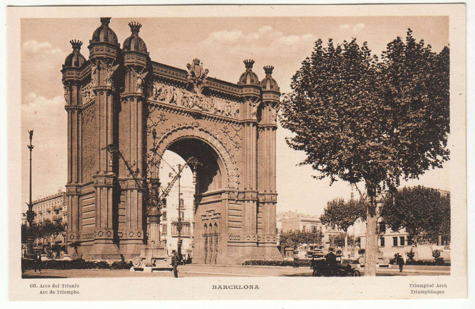 CARTE POSTALE BARCELONA ARCO DEL TRIUNFO ARC DE TRIOMPHE 124011748948