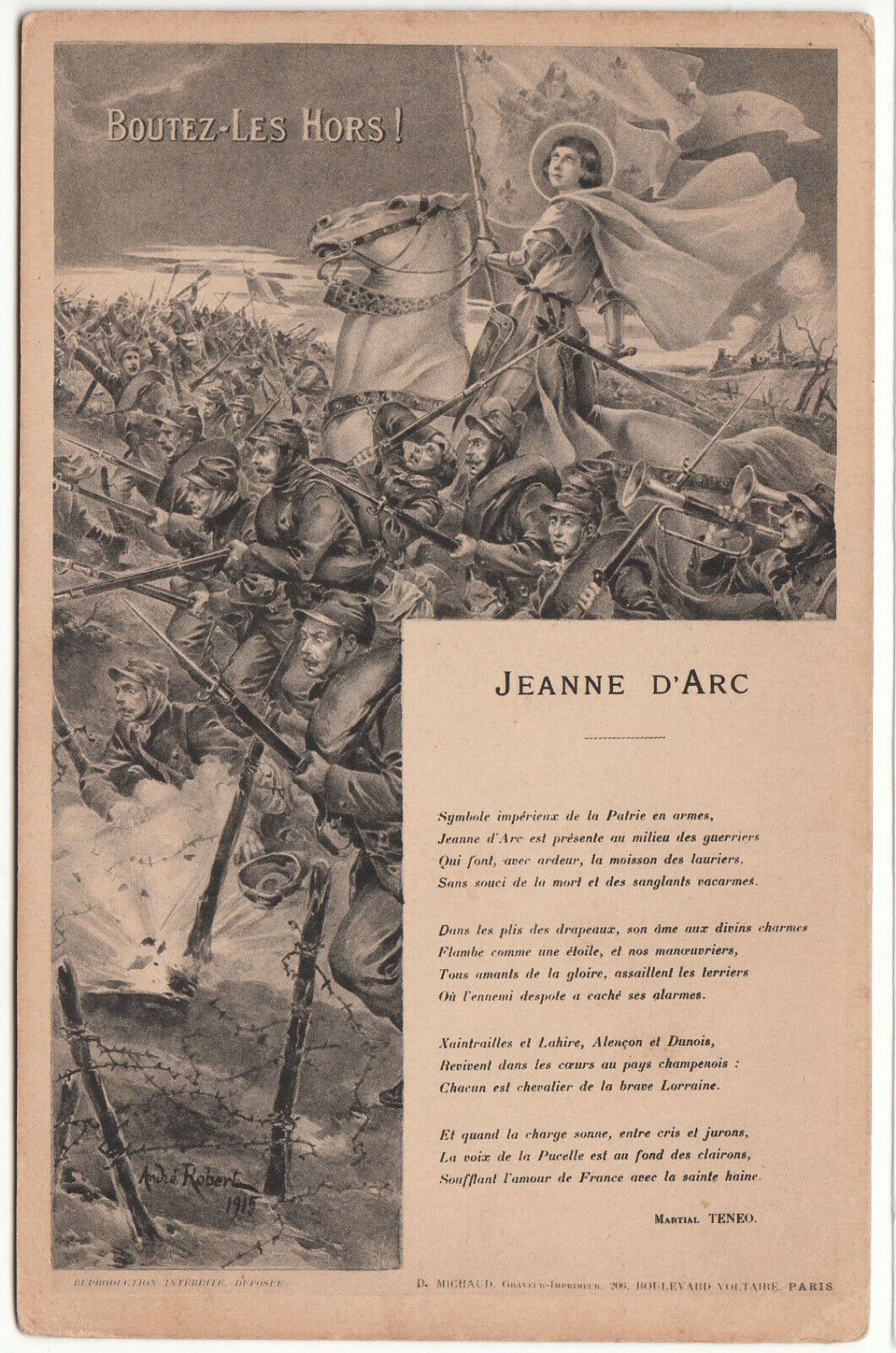 CARTE POSTALE BOUTEZ LES HORS JEANNE D ARC 401957235728