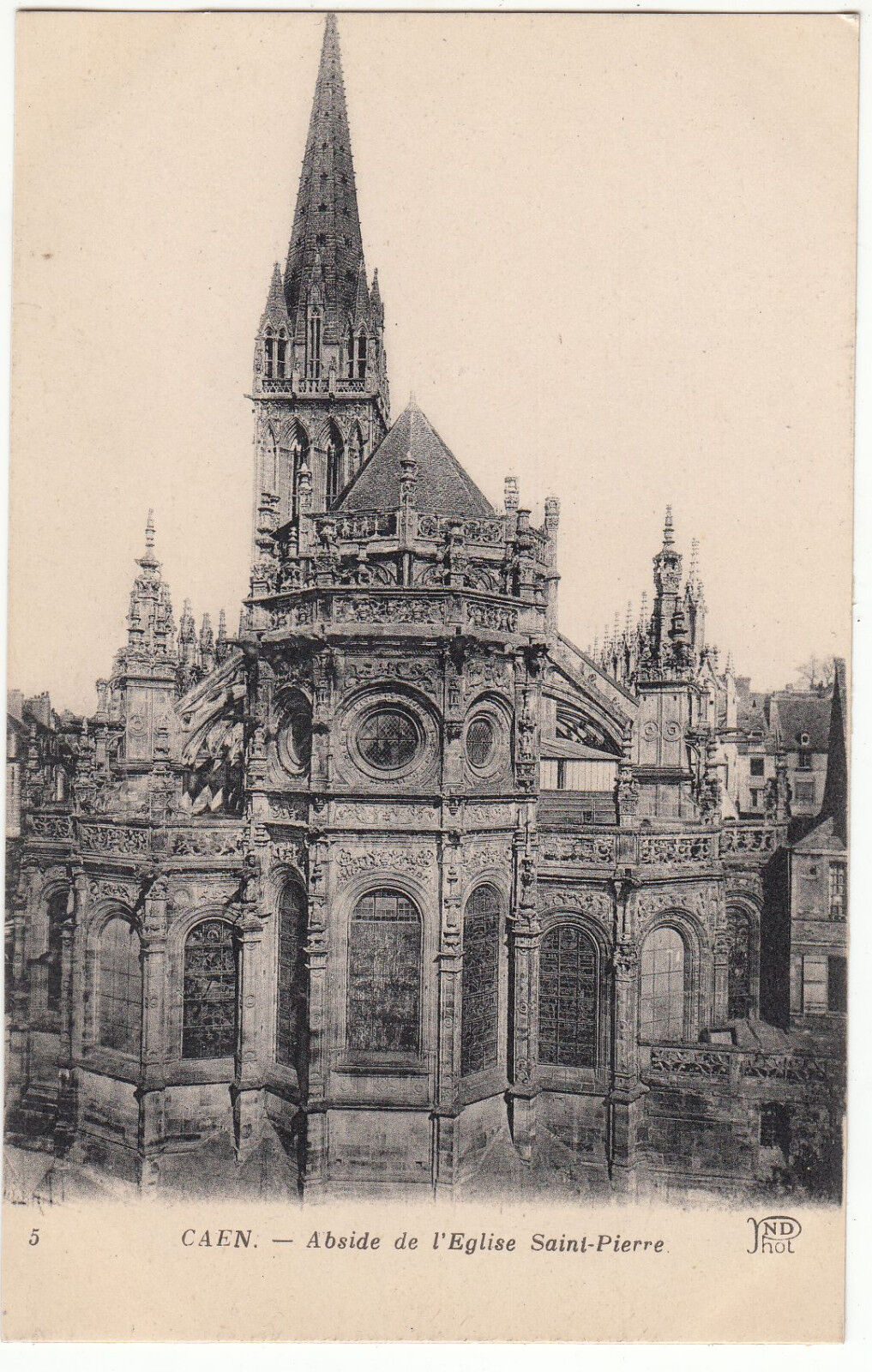 CARTE POSTALE CAEN ABSIDE DE L EGLISE SAINT PIERRE 122651383278