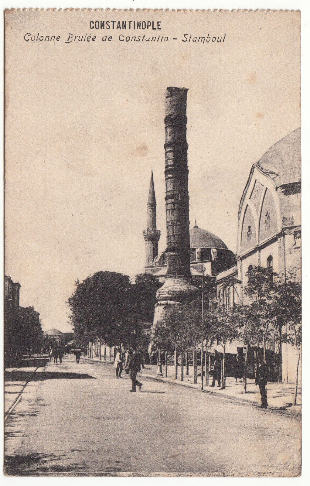 CARTE POSTALE CONSTANTINOPLE COLONNE BRULEE DE CONSTANTIN STAMBOUL 123042638028