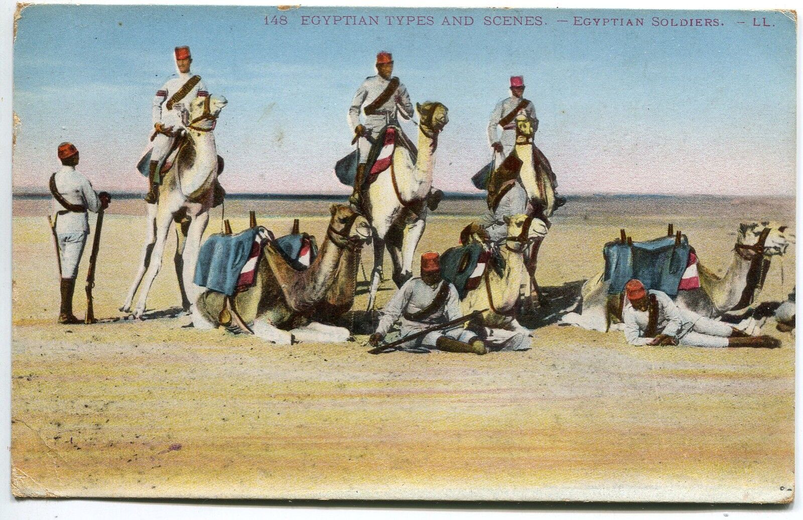 CARTE POSTALE EGYPTE TYPES ET SCENES SOLDATS EGYPTIENS 400667529968