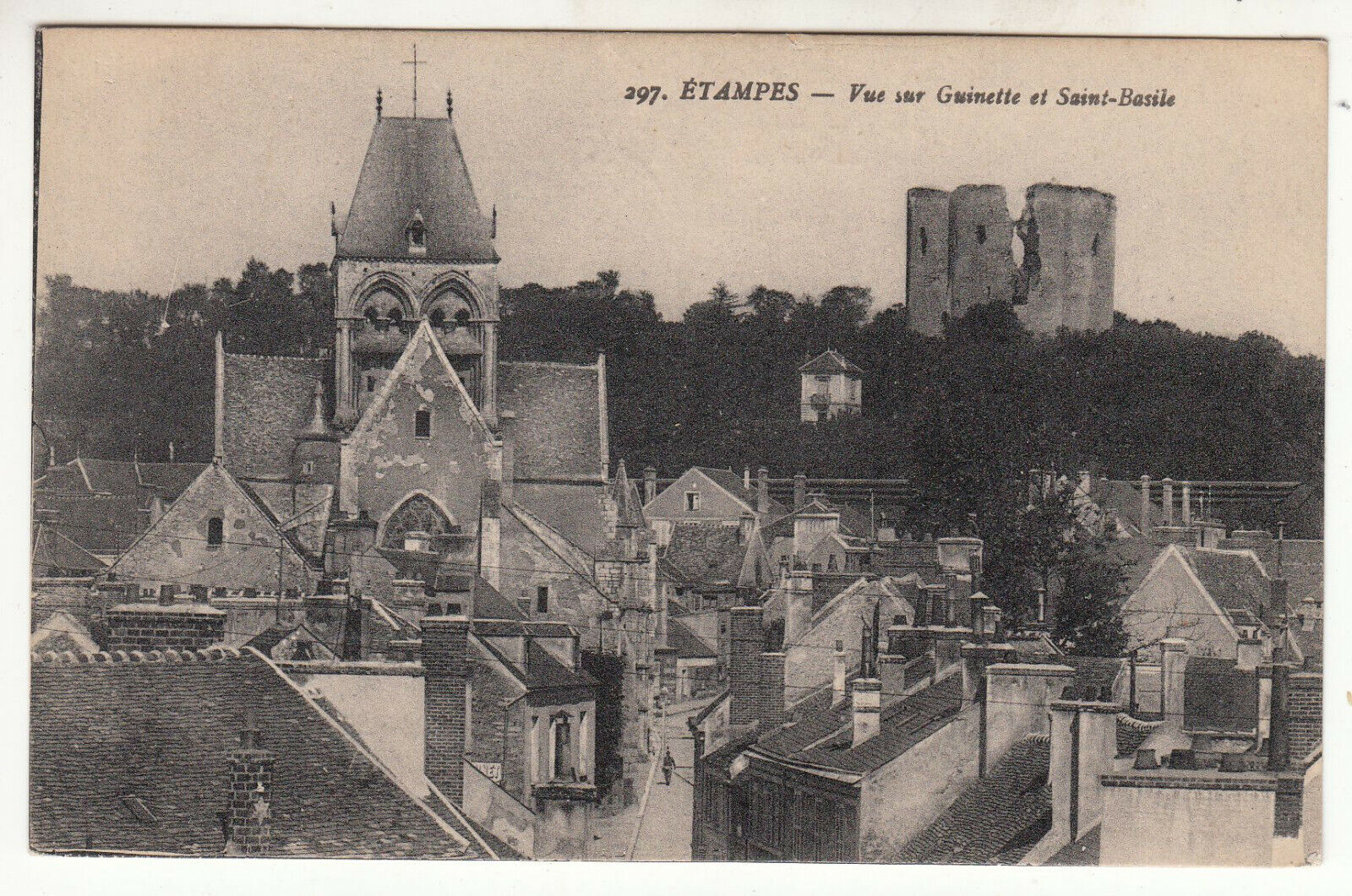 CARTE POSTALE ETAMPES VUE SUR GUINETTE ET SAINT BASSILE 401881647068