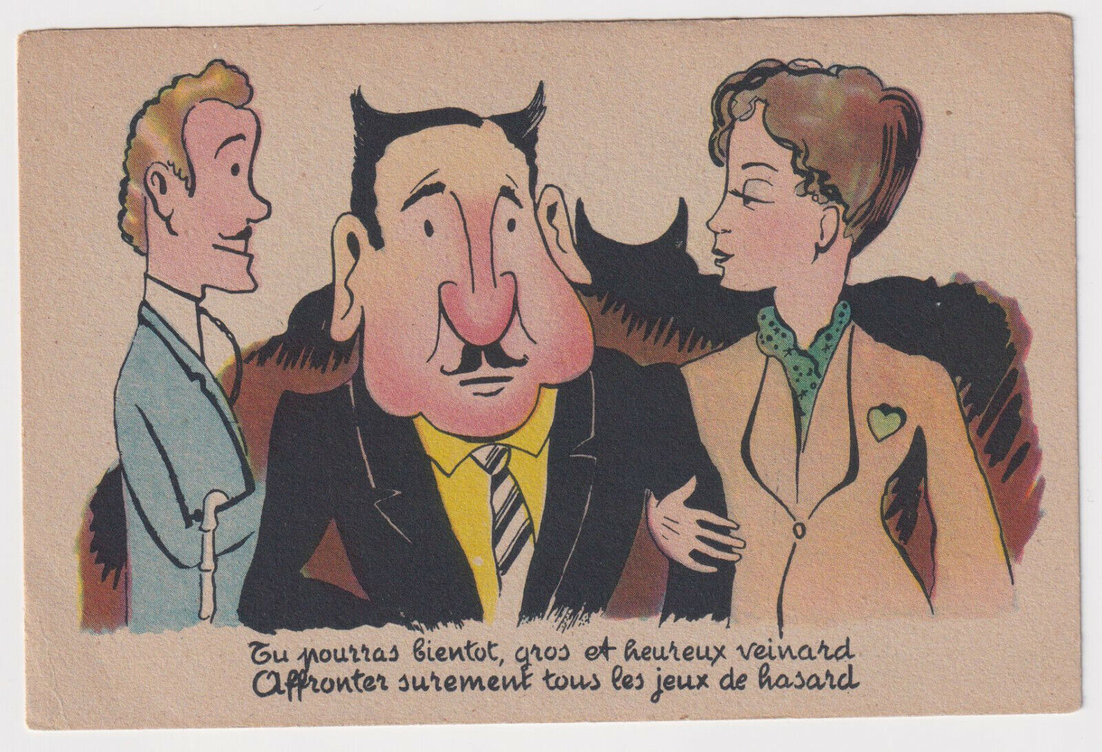 CARTE POSTALE FANTAISIE SATIRIQUE VEINARD 403239163288