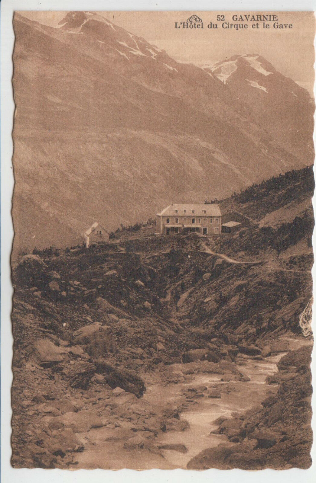 CARTE POSTALE GAVARNIE L HOTEL DU CIRQUE ET LE GAVE 123938472348