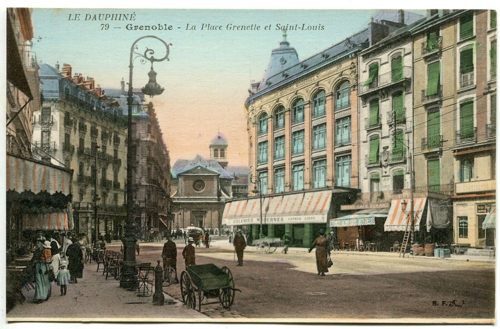 CARTE POSTALE GRENOBLE LA PLACE GRENETTE ET SAINT LOUIS 121235811398