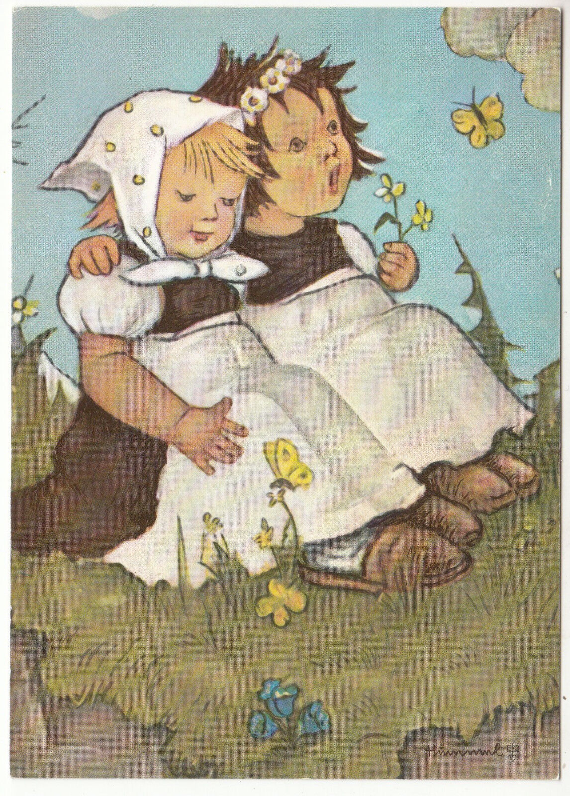 CARTE POSTALE ILLUSTRATEUR HUMMEL N 830 ENFANT JEUNE FILLES DANS L HERBE 122933201558