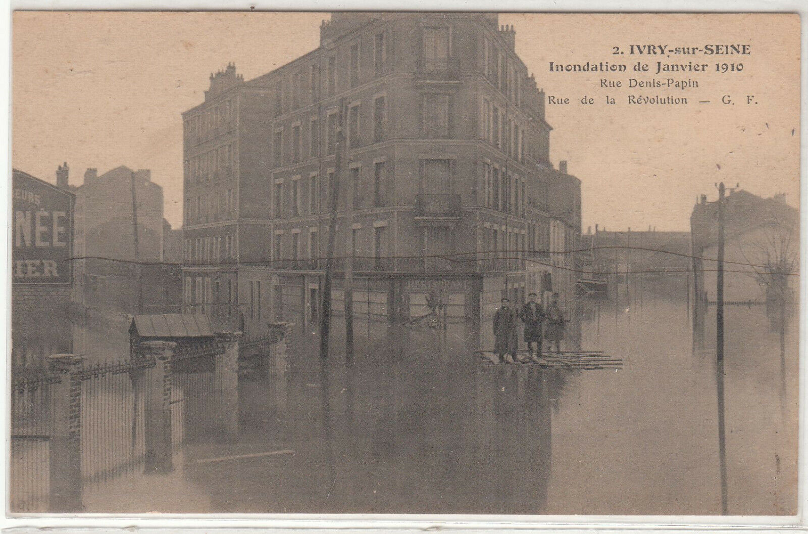 CARTE POSTALE IVRY SUR SEINE RUE DE LA REVOLUTION INONDATION 123952158458