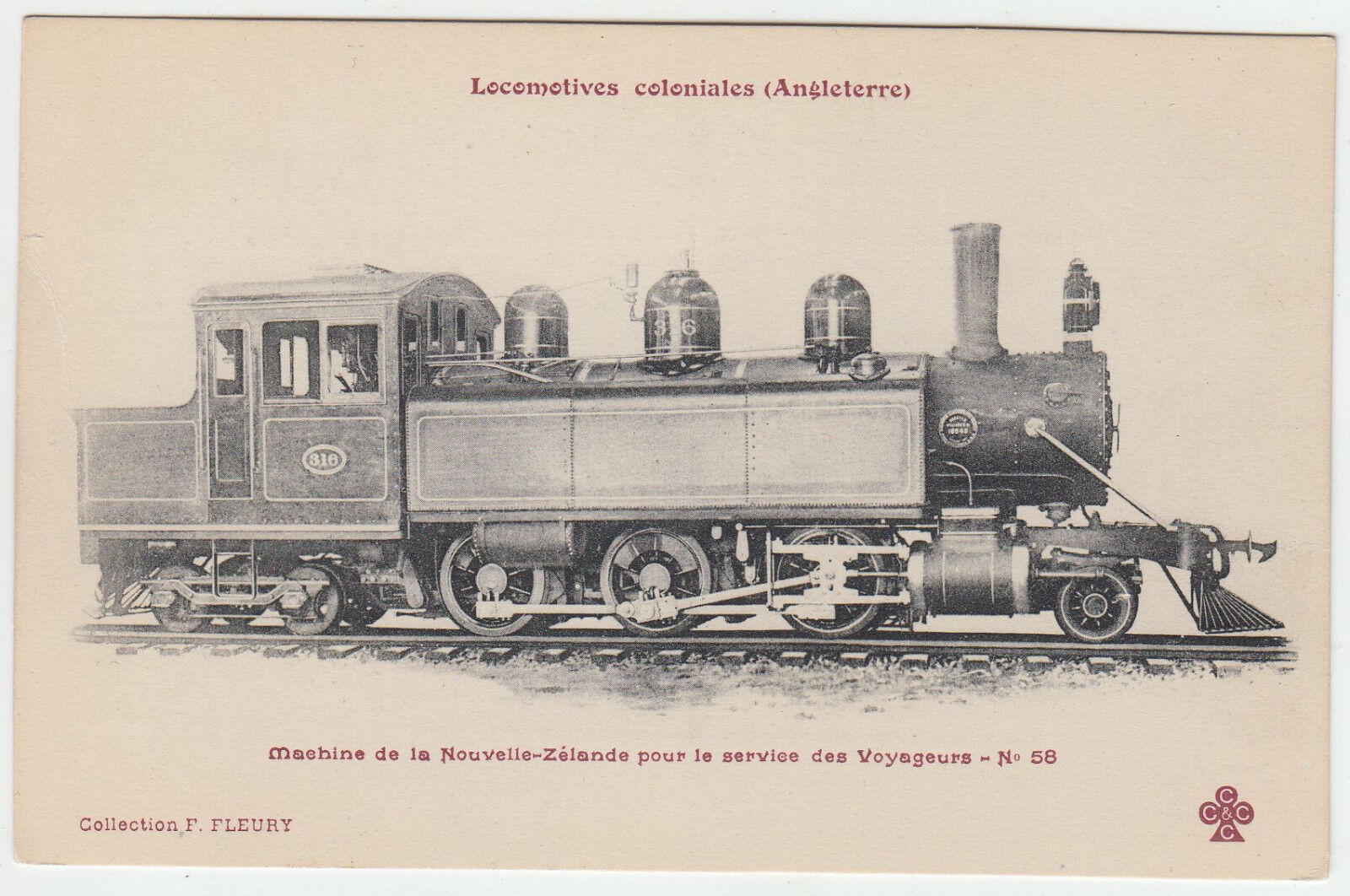 CARTE POSTALE LOCOMOTIVE DE LA NOUVELLE ZELANDE SERVICE VOYAGEURS 401655269398