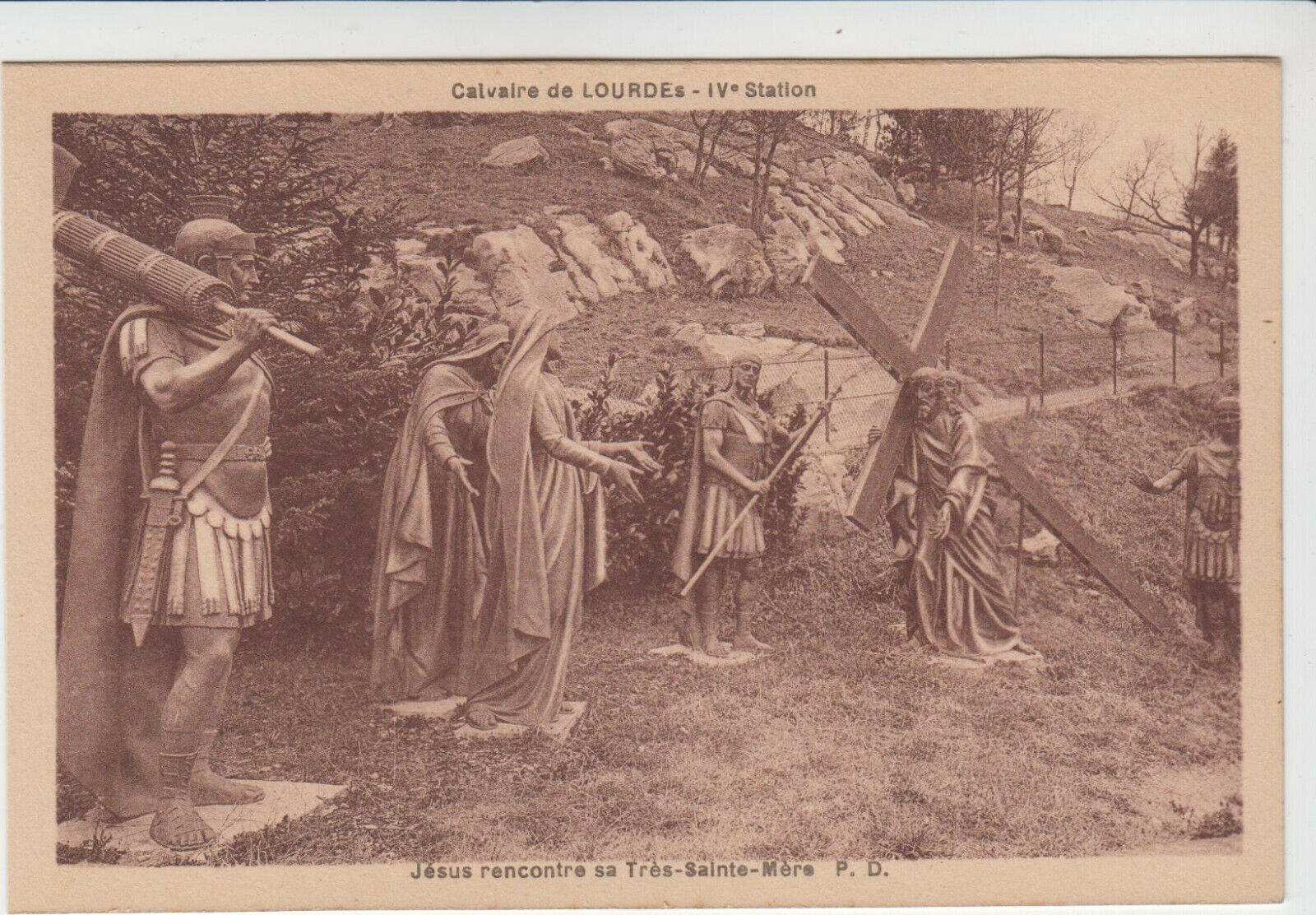 CARTE POSTALE LOURDES JESUS RENCONTRE SA TRES SAINTE MERE 123942192028