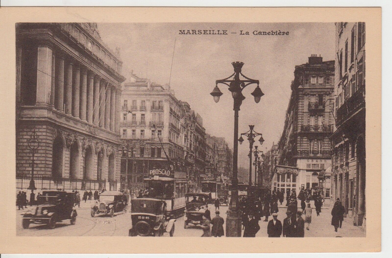 CARTE POSTALE MARSEILLE LA CANEBIERE TRAMWAY 400807431808