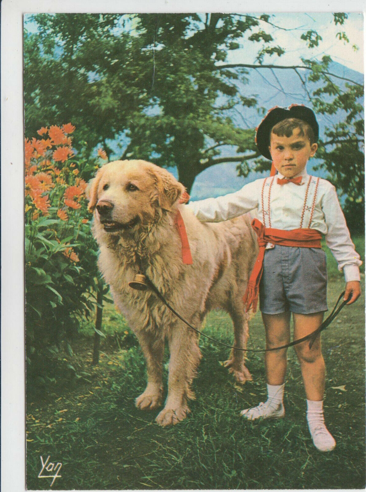 CARTE POSTALE MODERNE CHIEN L ENFANT AU CHIEN 401931684378