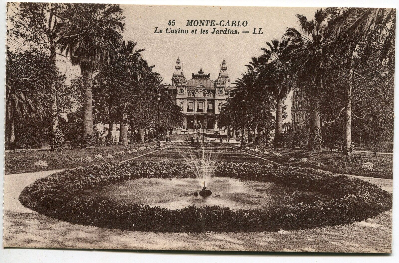 CARTE POSTALE MONTE CARLO LE CASINO ET LES JARDINS 400638770908