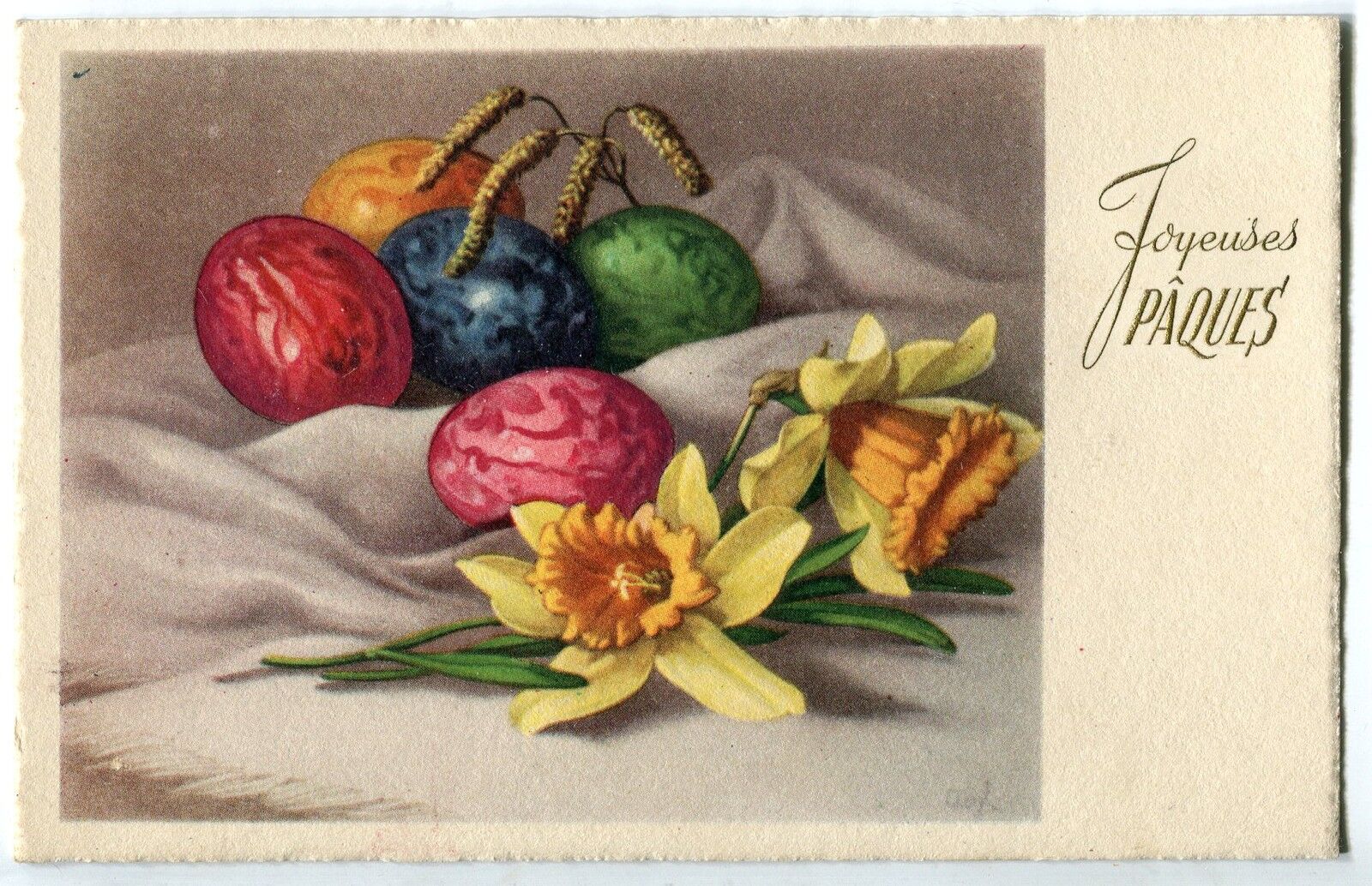 CARTE POSTALE OEUF DE PAQUE JOYEUSES PAQUES 400809000658