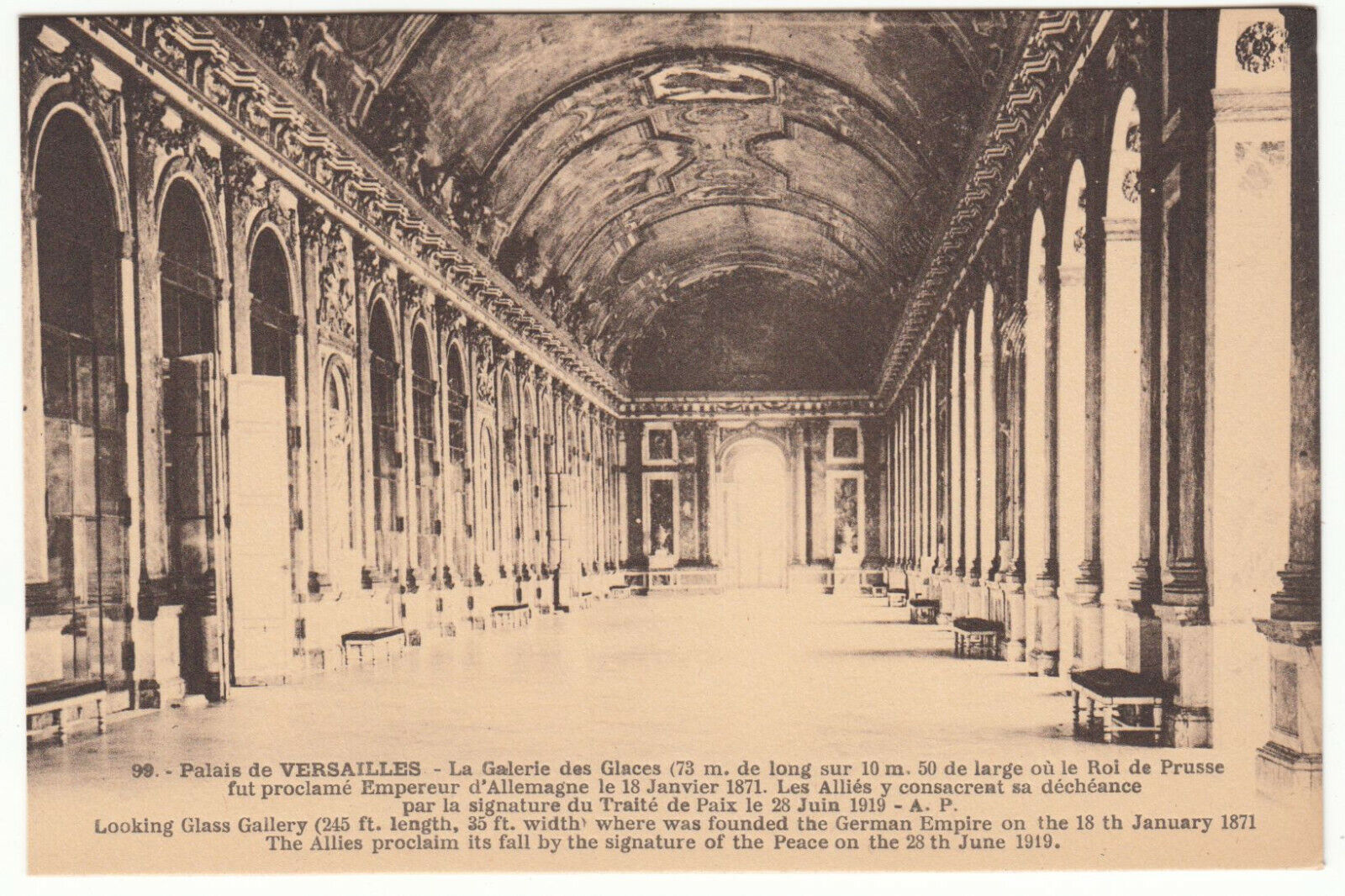 CARTE POSTALE PALAIS DE VERSAILLES LA GALERIE DES GLACES 402016795248