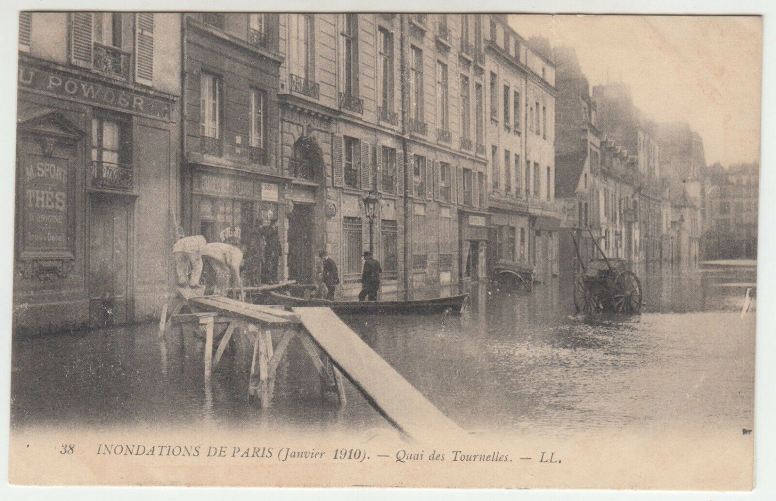 CARTE POSTALE PARIS INNONDATIONS 1910 QUAI DES TOURNELLES 124739322978