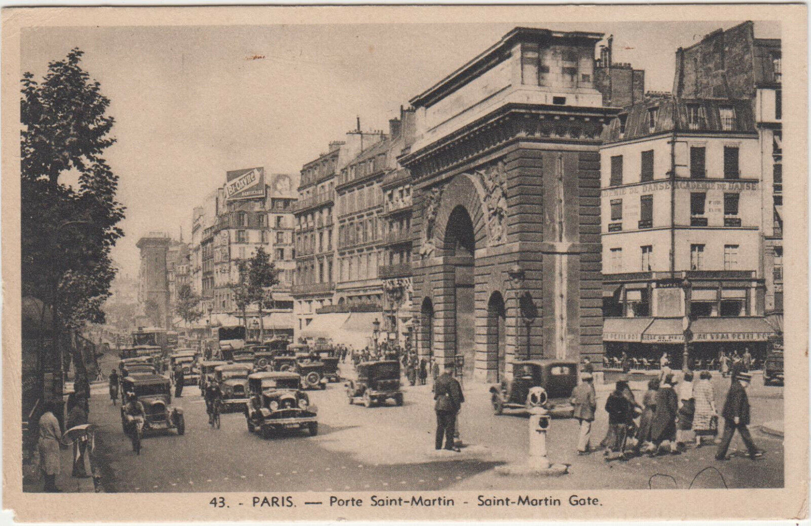 CARTE POSTALE PARIS PORTE DE SAINT MARTIN 401914604288