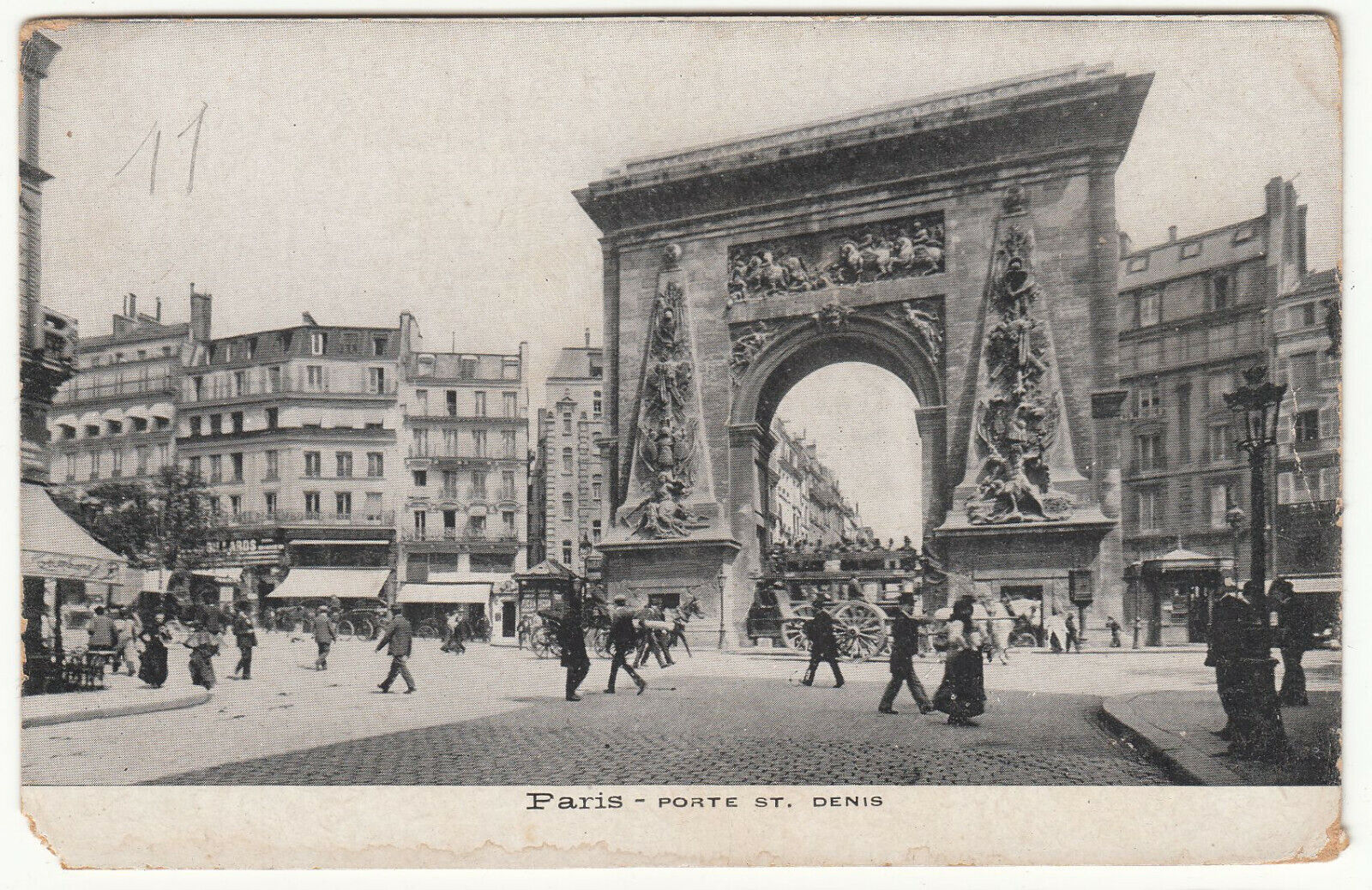 CARTE POSTALE PARIS PORTE SAINT DENIS 123905028898