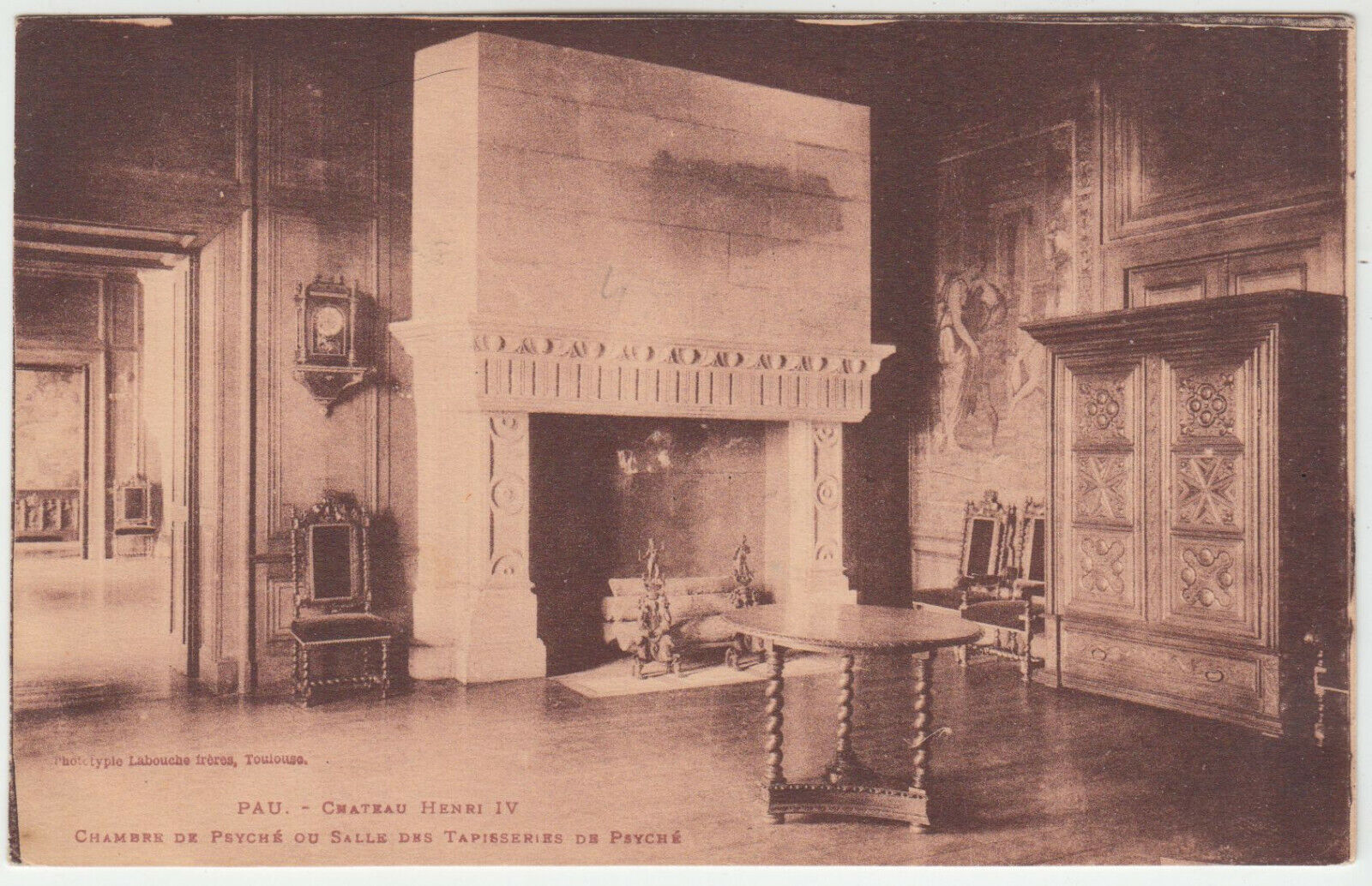 CARTE POSTALE PAU CHATEAU HENRI IV CHAMBRE DE PSYCHE 124091131668