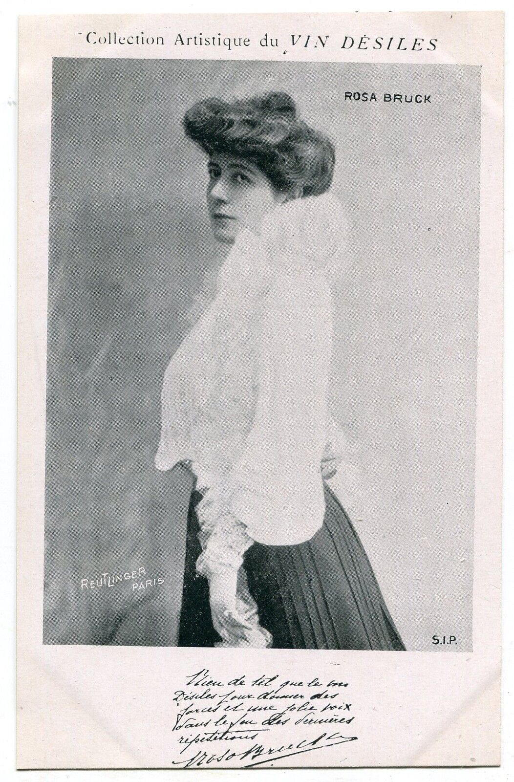 CARTE POSTALE PHOTO PERSONNALITE ROSA BRUCK 121491899488