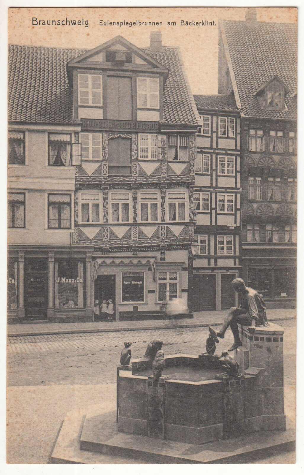 CARTE POSTALE POFTKARTE ALLEMAGNE BRAUNSCHWEIG EULENSPIEGELBRUNNEN BACKERKLINT 123467041948