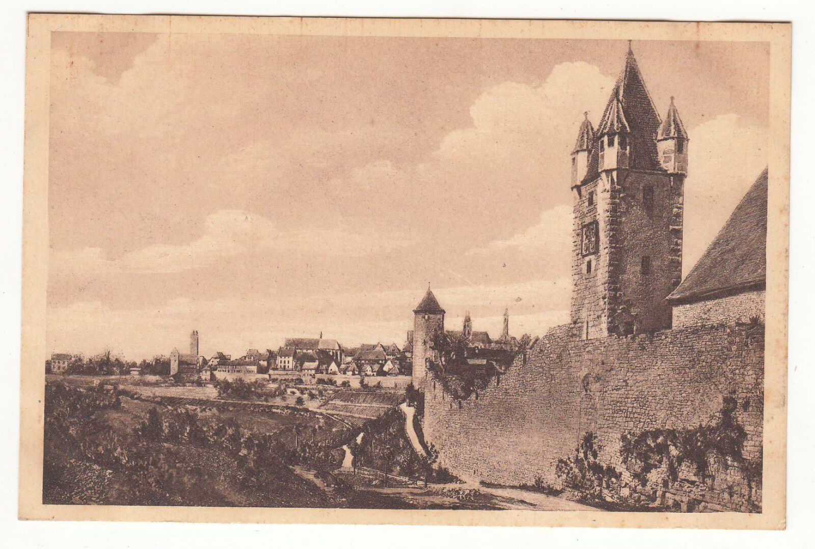 CARTE POSTALE POFTKARTE ALLEMAGNE ROTHENBURG PARTIE AM STOBERLEINSTURM 123452169348