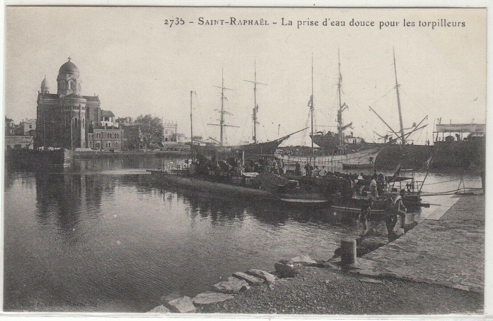 CARTE POSTALE SAINT RAPHAEL LA PRISE D EAU DOUCE POUR LES TORPILLEURS 401934016798