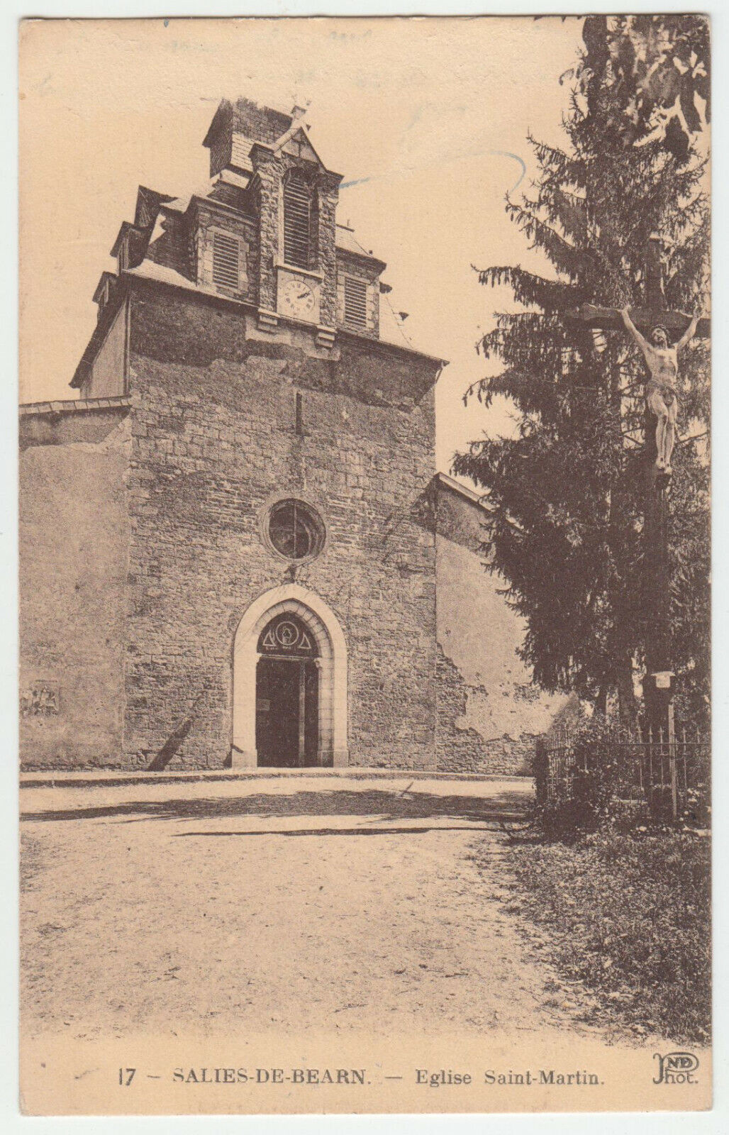 CARTE POSTALE SALIES DE BEARN EGLISE SAINT MARTIN 124116216578