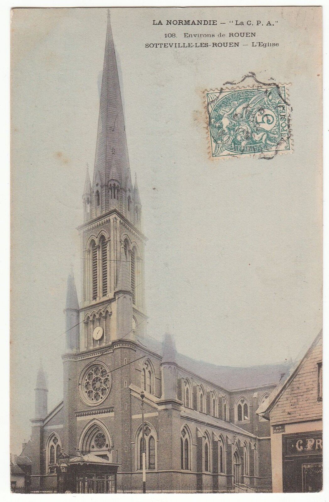 CARTE POSTALE SOTTEVILLE LES ROUEN L EGLISE 122137839378