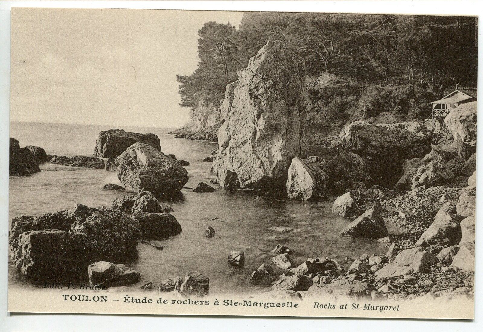 CARTE POSTALE TOULON ETUDE DE ROCHERS A STE MARGUERITE 121235811378