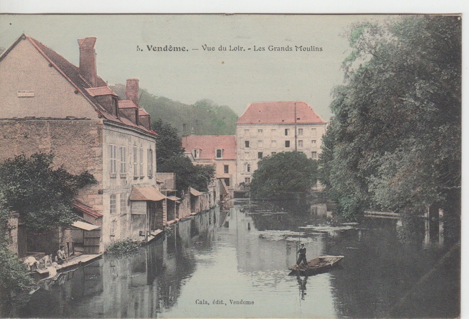 CARTE POSTALE VENDOME VUE DU LOIR LES GRANDS MOULINS 400806812068