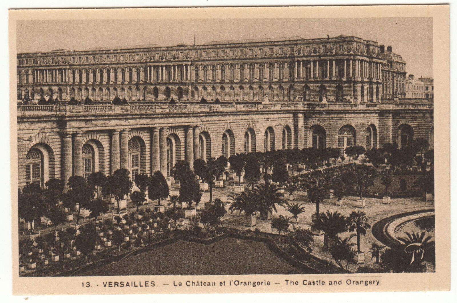 CARTE POSTALE VERSAILLES LE CHATEAU ET L ORANGERIE 124026716648