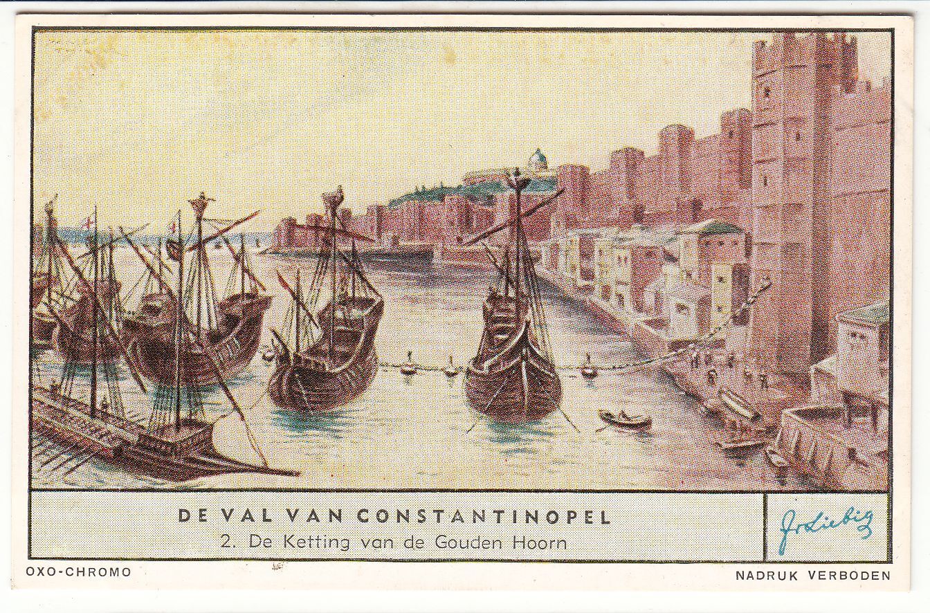 CHROMO LIEBIG DE VAL VAN CONSTANTINOPEL DE KETTING VAN DE GOUDEN HOORN 401077953008