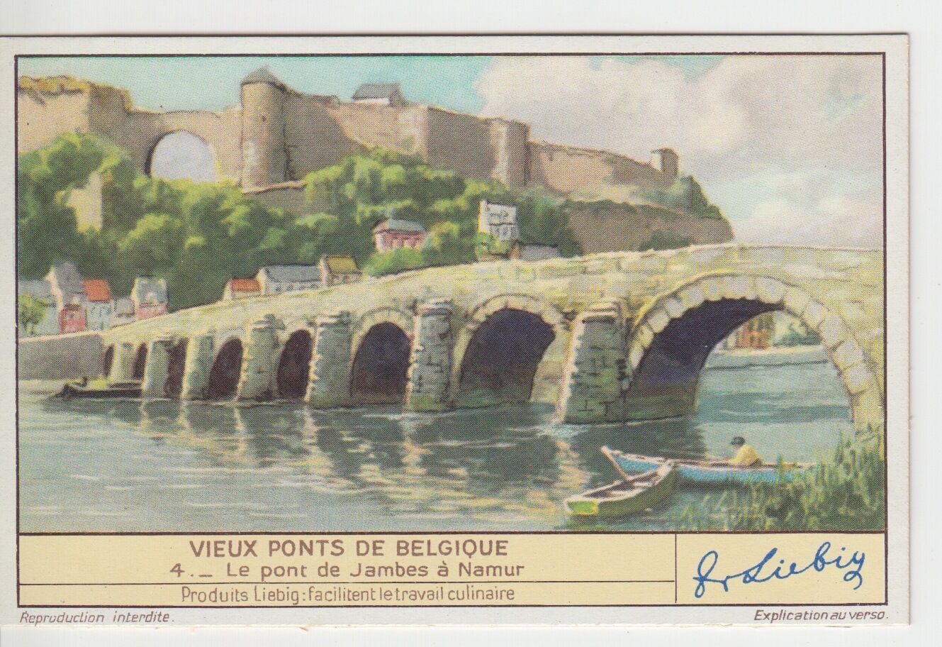 CHROMO LIEBIG VIEUX PONTS DE BELGIQUE LE PONT DE JAMBES A NAMUR 401548466598