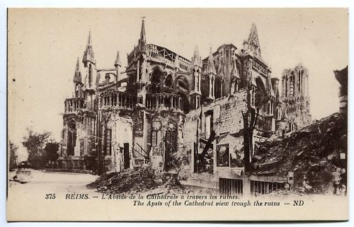 CPA REIMS CATHEDRALE A TRAVERS LES RUINES 110614110648