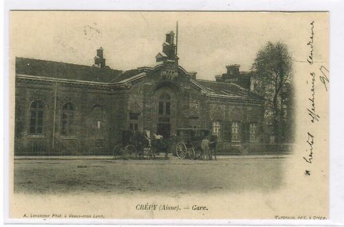 CPA REPRO CREPY AISNE GARE 110619293068