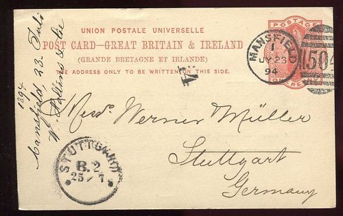 ENTIER POSTALE GREAT BRITAIN ET IRLANDE MANSFIELD 1894 110648044828