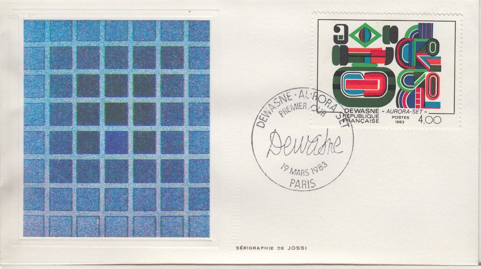 ESSAIE SERIGRAPHIE DE JOSSI PREMIER JOUR 1983 EUROPA DEWASNE AURORA SET 400788147648