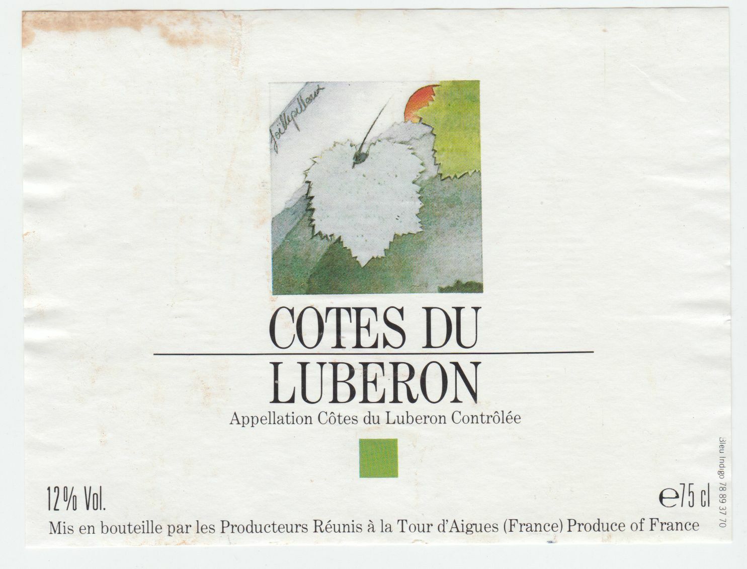 ETIQUETTE DE VIN COTES DU LUBERON 124461948568