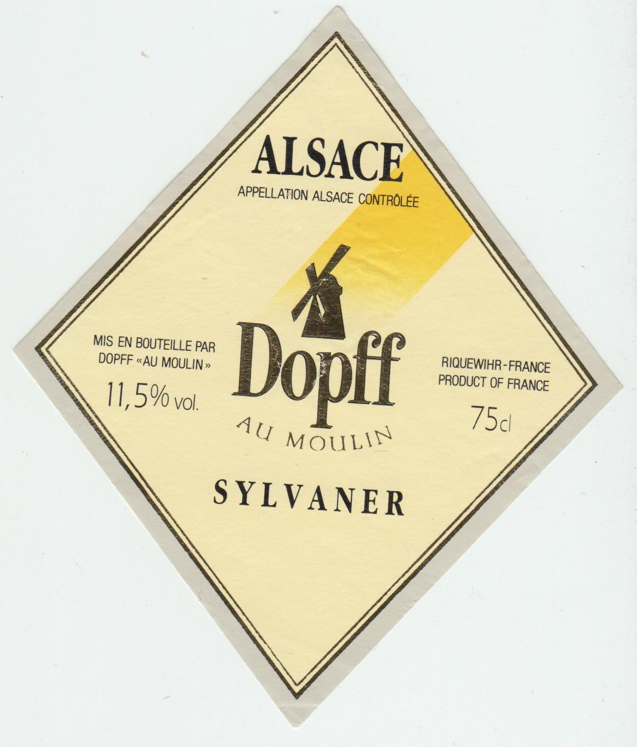 ETIQUETTE DE VIN D ALSACE SYLVANER DOPFF 402631696668