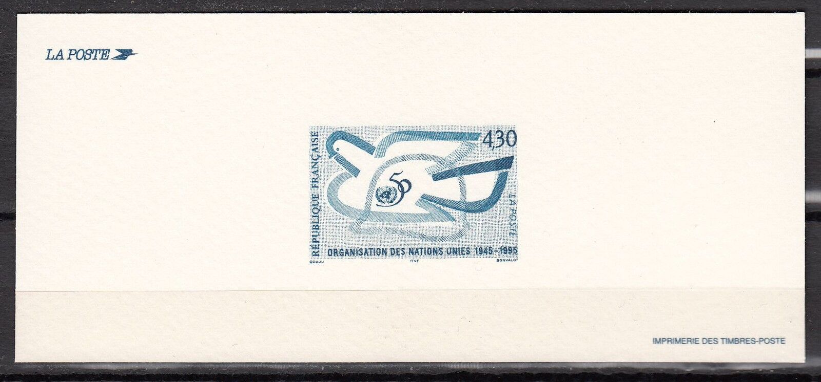 FRANCE GRAVURES DU TIMBRE N 2975 ORGANISATION DES NATIONS UNIES 401116162288